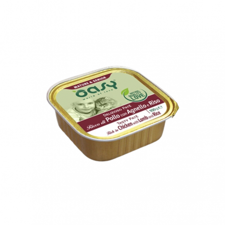 Oasy Delizioso Paté Medium Senior Pollo con Agnello 100g Oasy Delizioso Paté Medium Senior Pollo con Agnello 100g